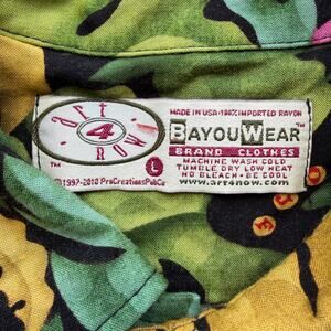 Vintage BayouWear Crocodile Jazz Hawaiian Rayon Shirt